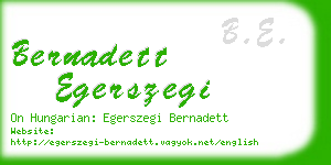 bernadett egerszegi business card